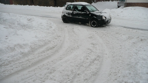 Snowy winter 2010 Römerweg T-junction to Lindener Straße