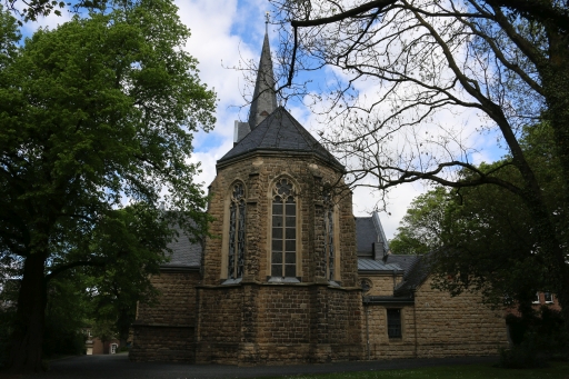 Rear view at church St. Nikolaus in Linden-Neusen