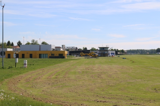 Airfield Merzbrück with flying ambulance (ADAC)