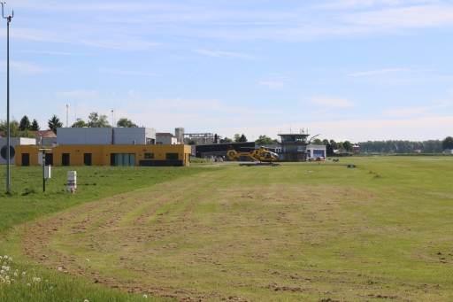 Airfield Merzbrück with flying ambulance (ADAC)