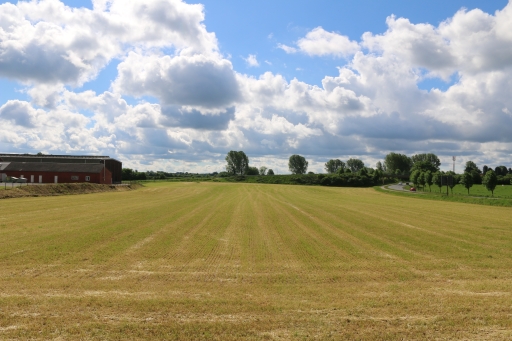 Former brick manufacture and the road L223 from Linden