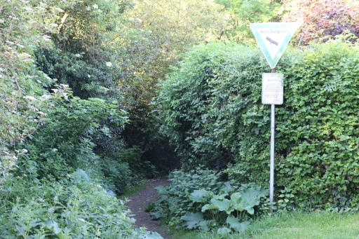 Entrance of a path to the Wurmtal at the Kreuzplatz