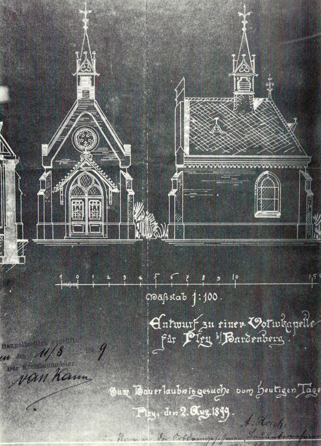 Entwurf Kapelle in Pley
