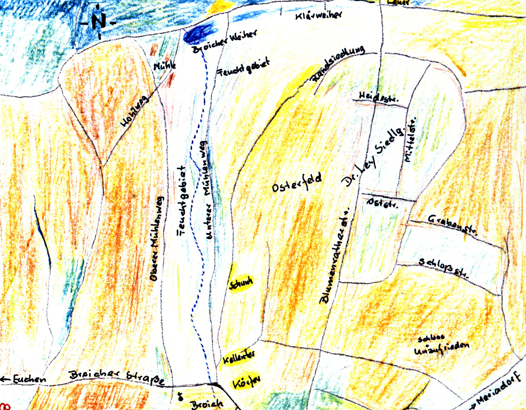 Handkarte Broicher Siedlung