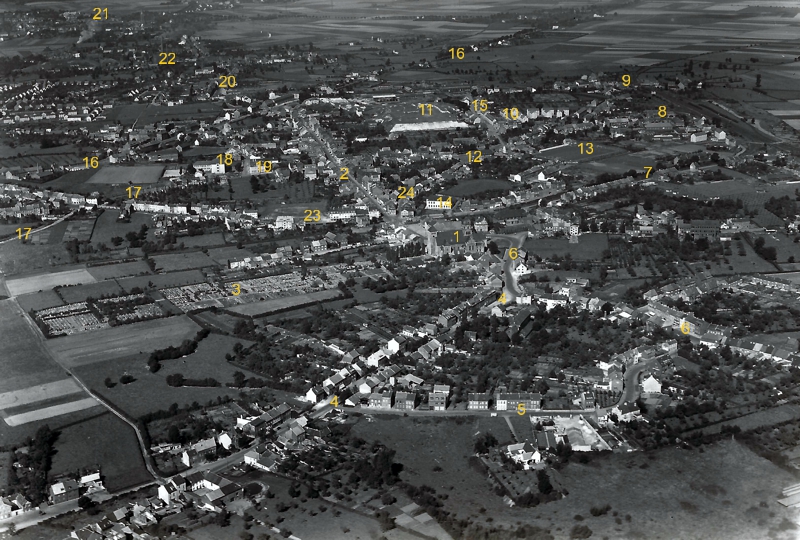 Landmarken zum Luftbild 1950