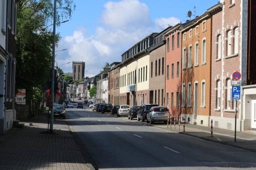 Jülischer Straße at Jodokus square viewing direction Weiden