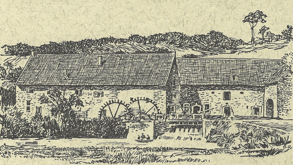 Adamsmühle im Wurmtal nach einem Foto aus dem Jahr 1896