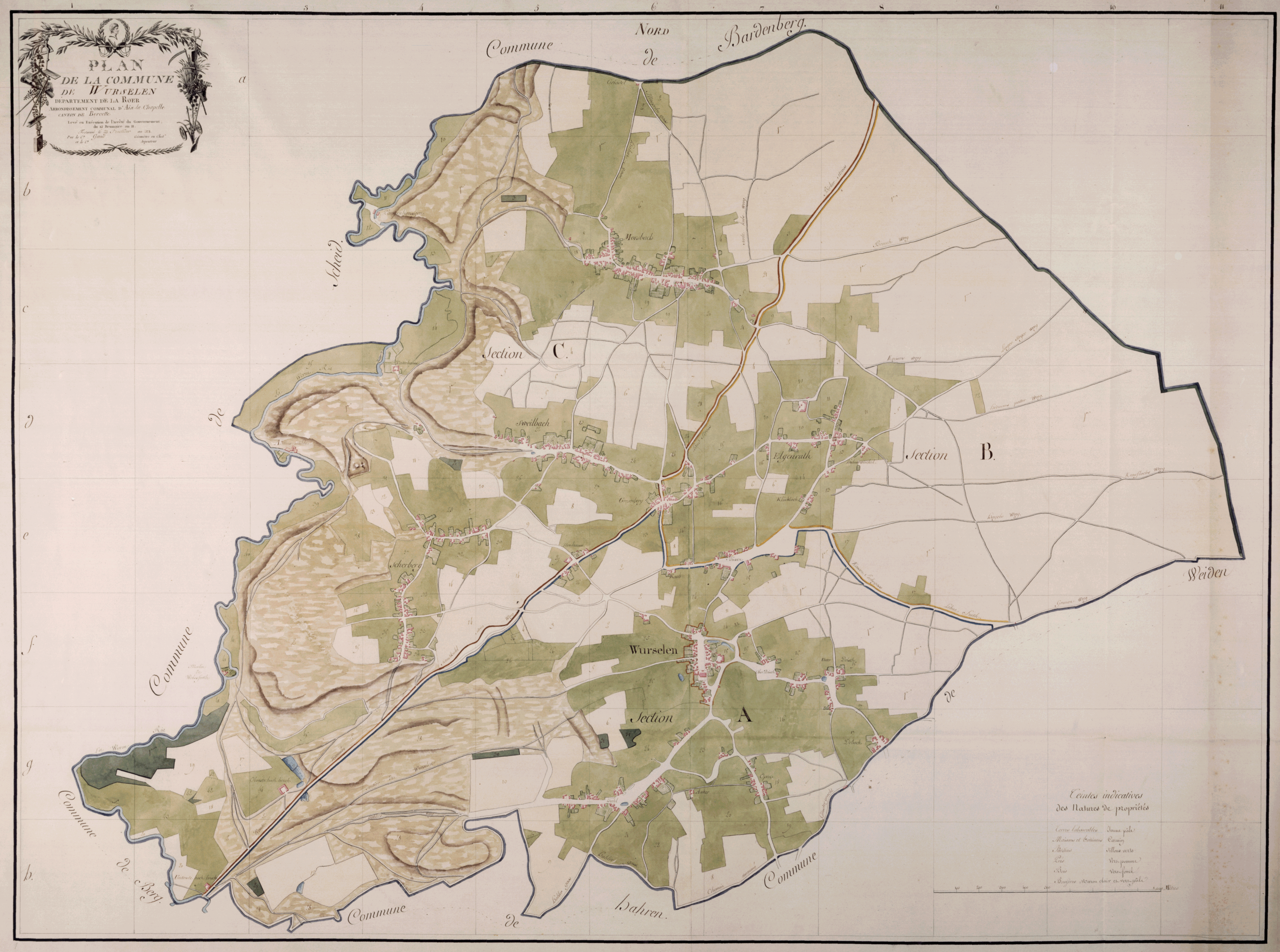 Plan de Commune Wuerselen 1803