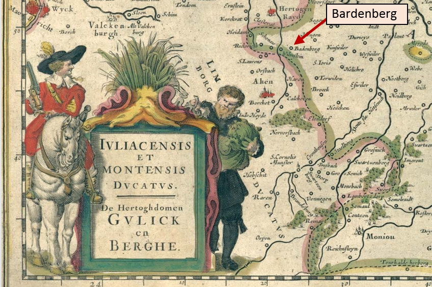 Karte Herzogtum Juelich 1645